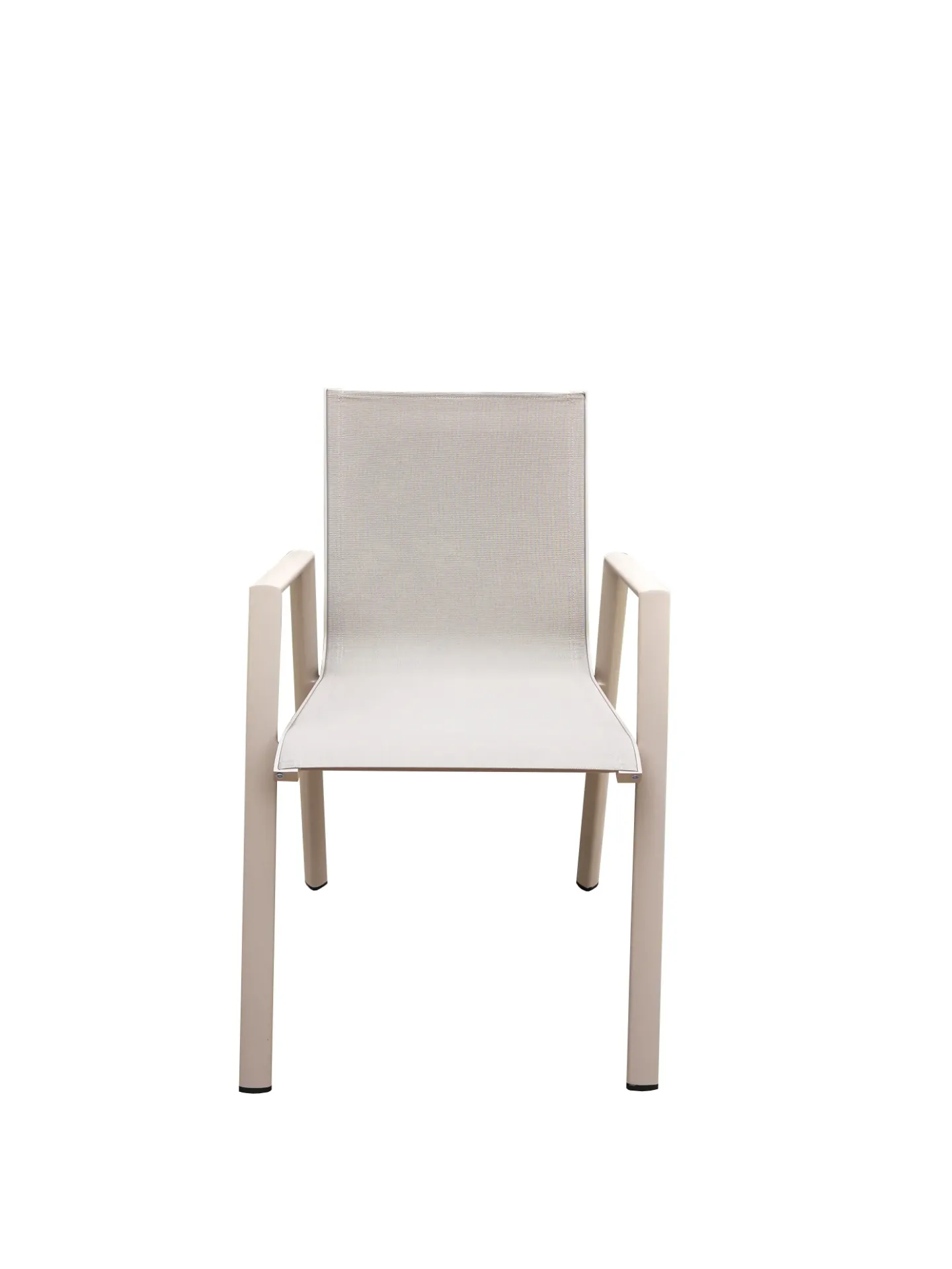 Samos stacking chair alu white textylene grey ligh