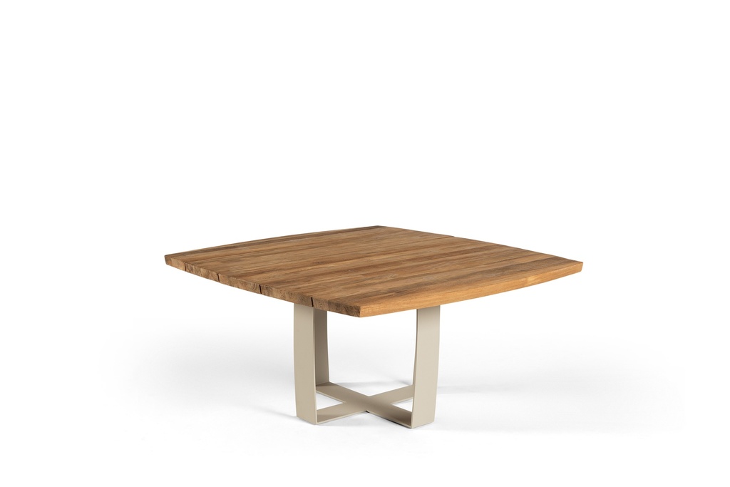 [99749] Fanny table 170 x 170 iron linnen recycl teak
