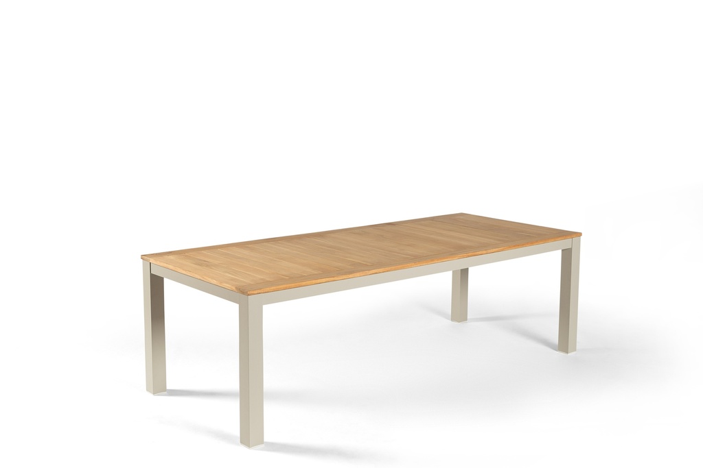 [97465] Byron table 210x100 alu linnen teak top