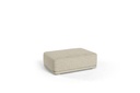 Melbourne footrest alu linnen + cush palido light taupe