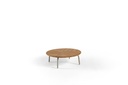 Melbourne coffee table 90cm alu linnen teak