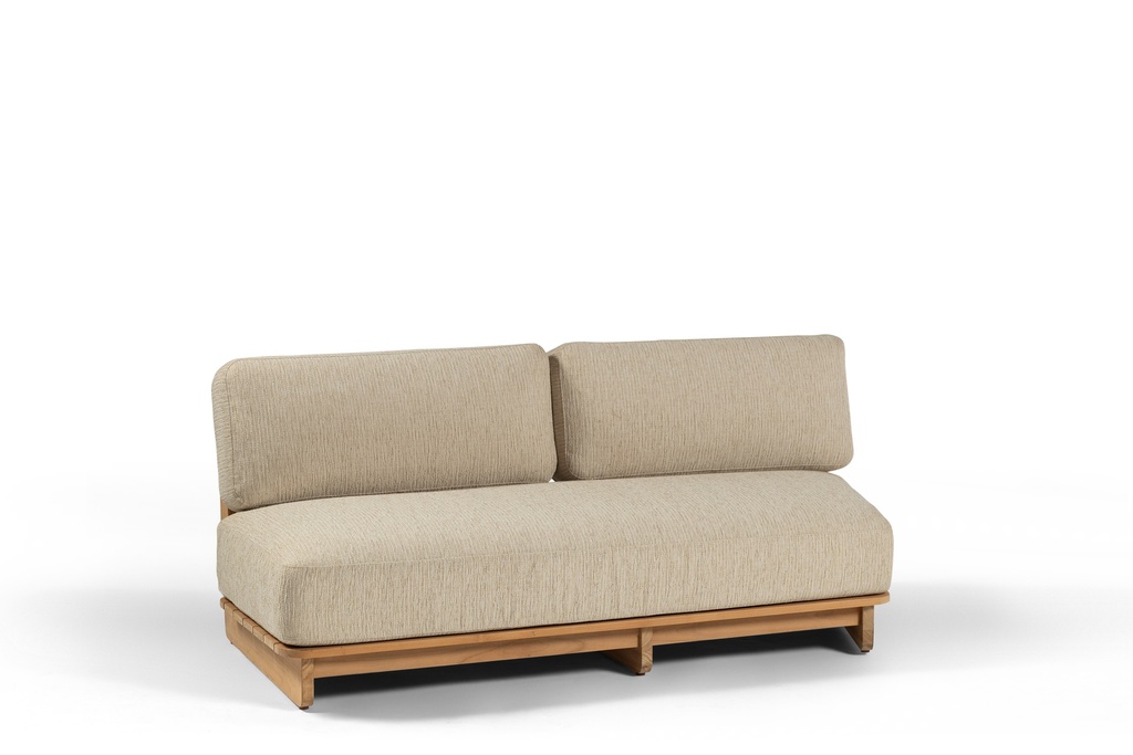 Lilly 3-seat left teak + cush