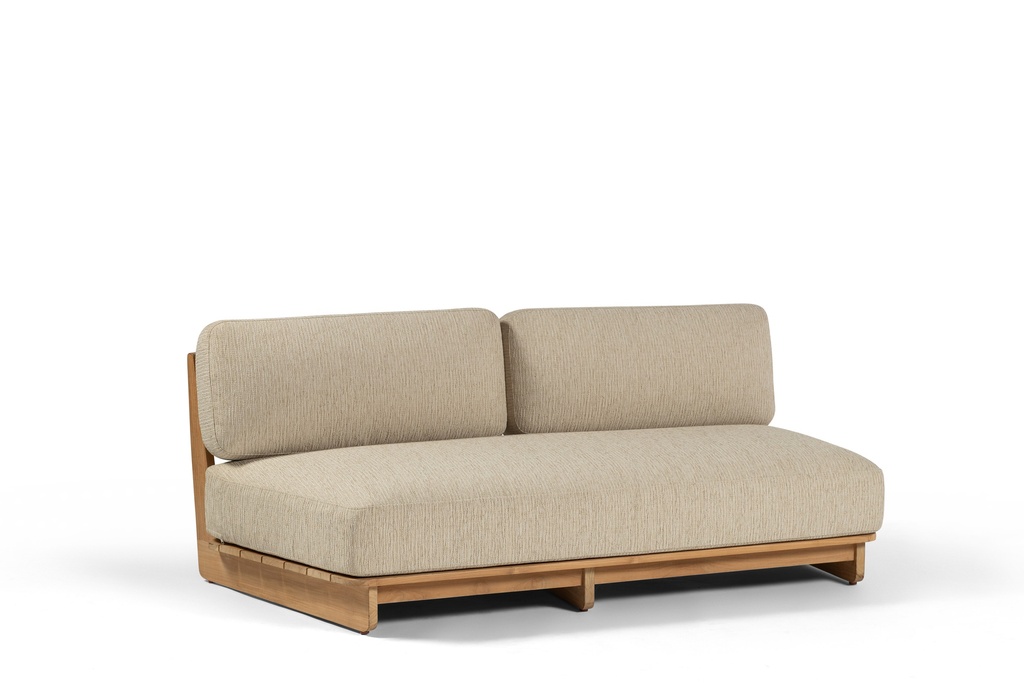 Lilly 3-seat right teak + cush