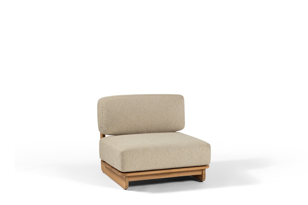 Lilly 1-seat teak + cush