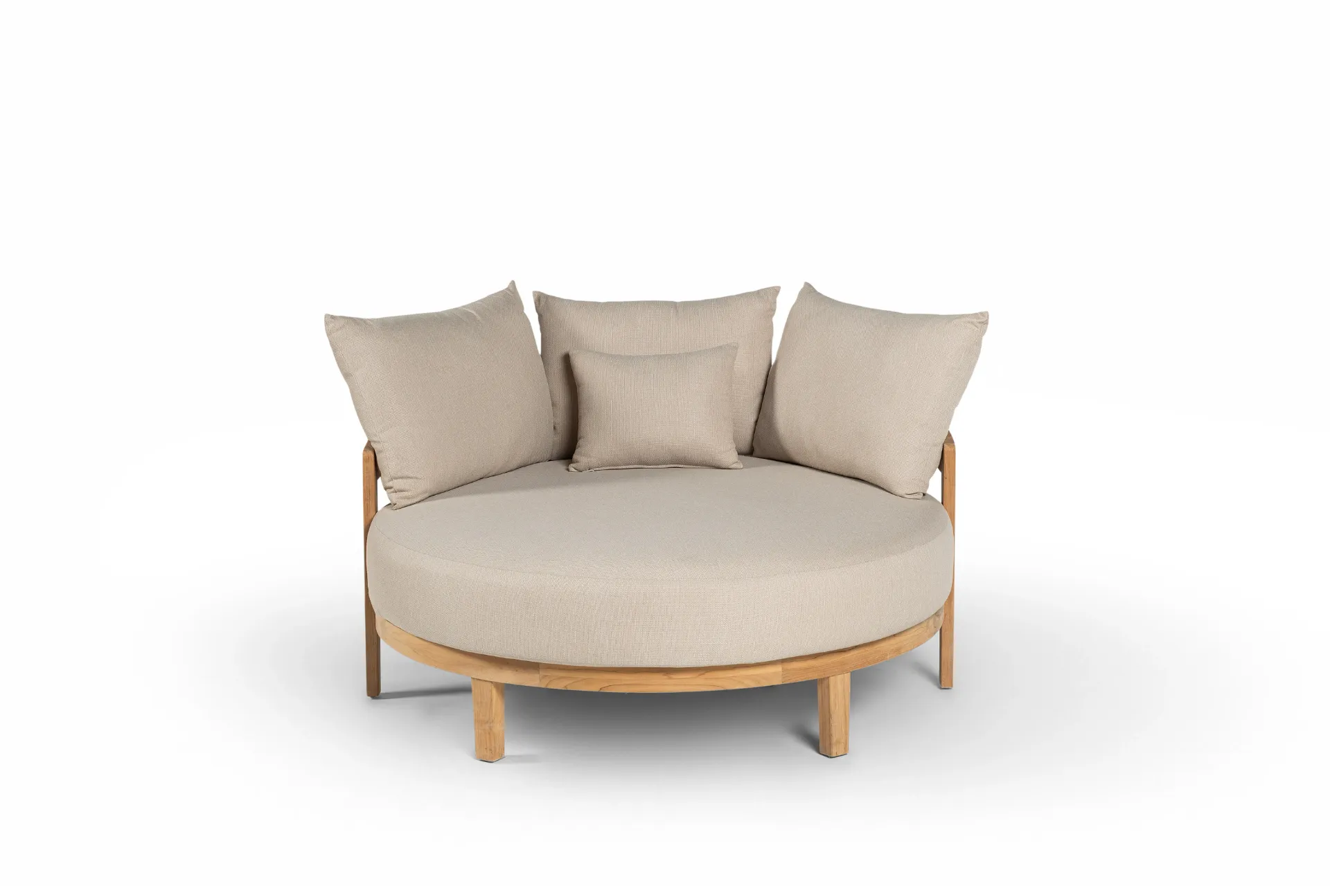 [97489] Lecce love seat 180 cm teak + cush and cover