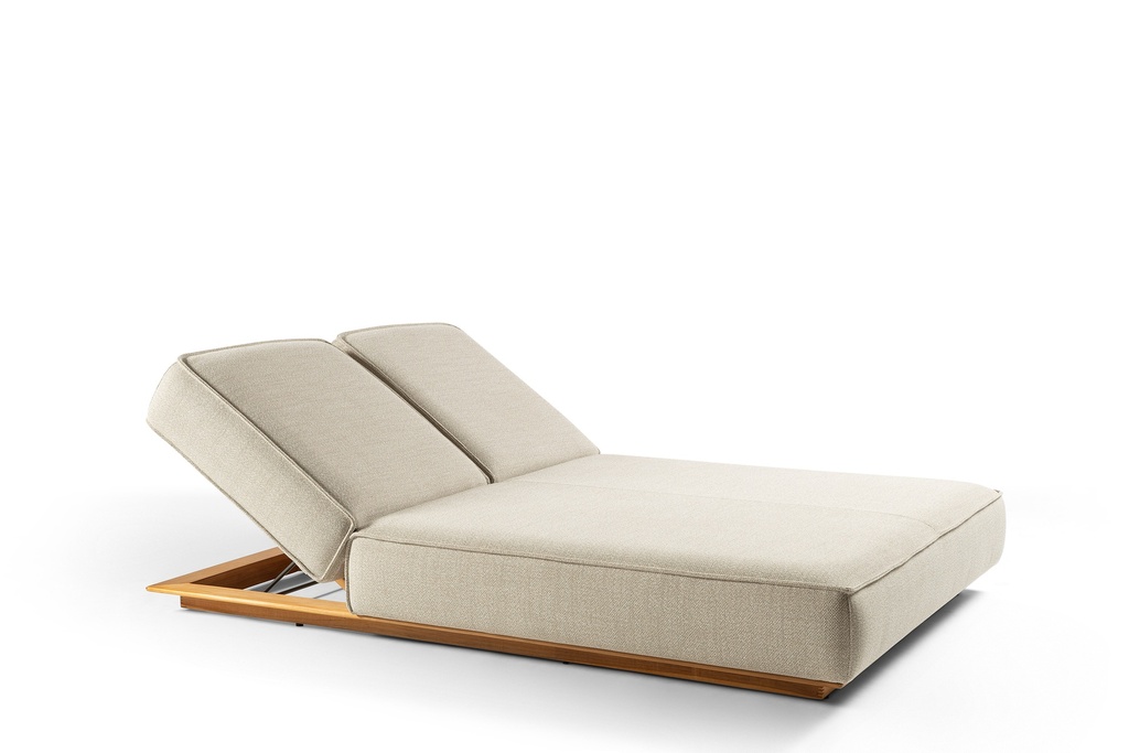 [97822] Juan double sunlounger teak mario siesta