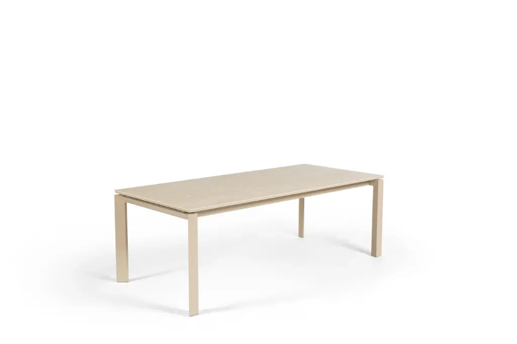 Bettini table 150/210 x 80 alu sand + ceramic top