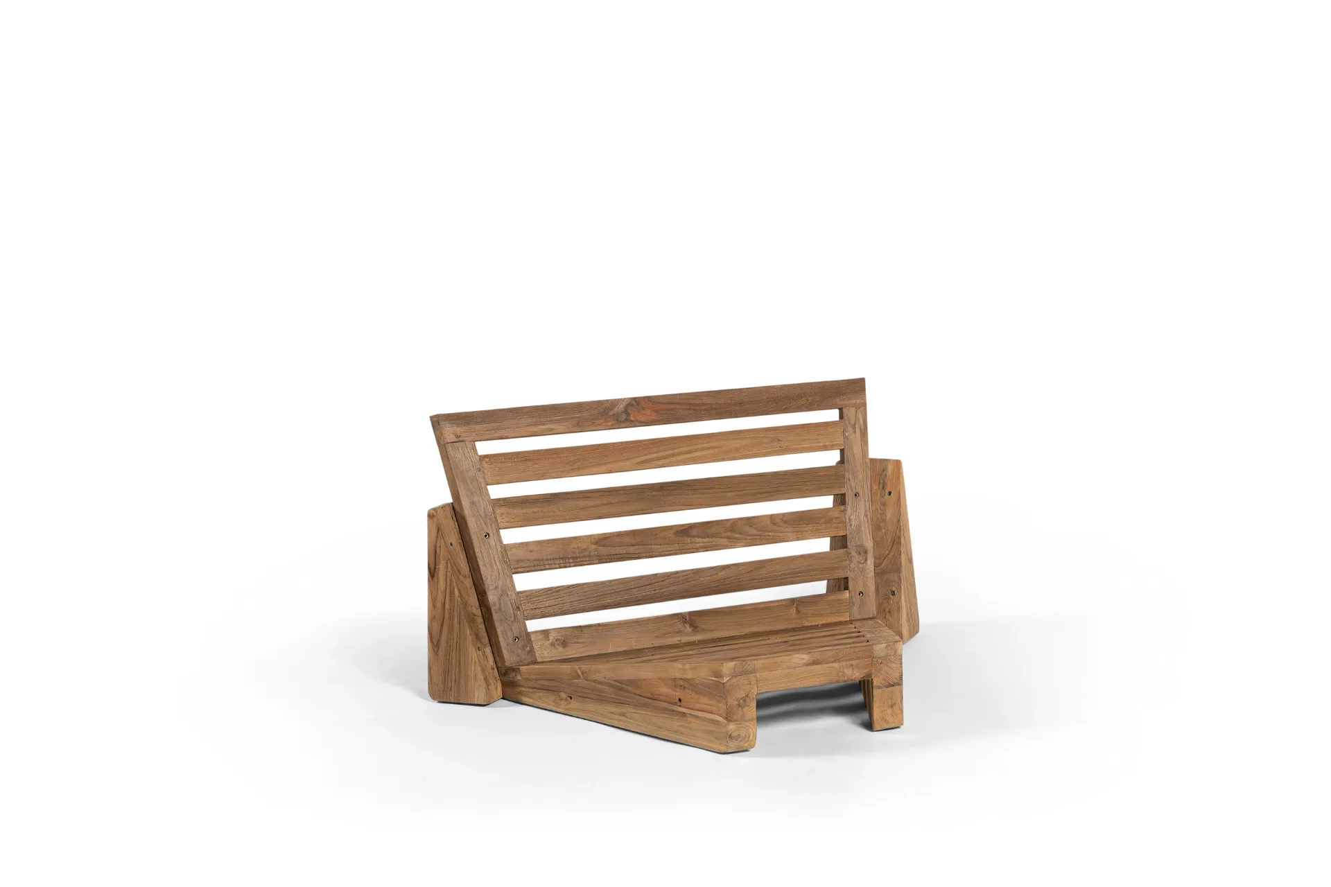 London middle corner recycled teak