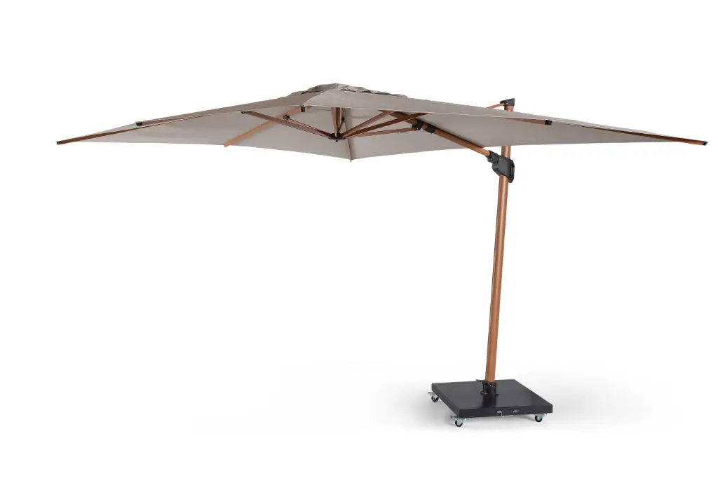 [63000] Miami free pole 300x400 alu wood look/beige(base not incl)