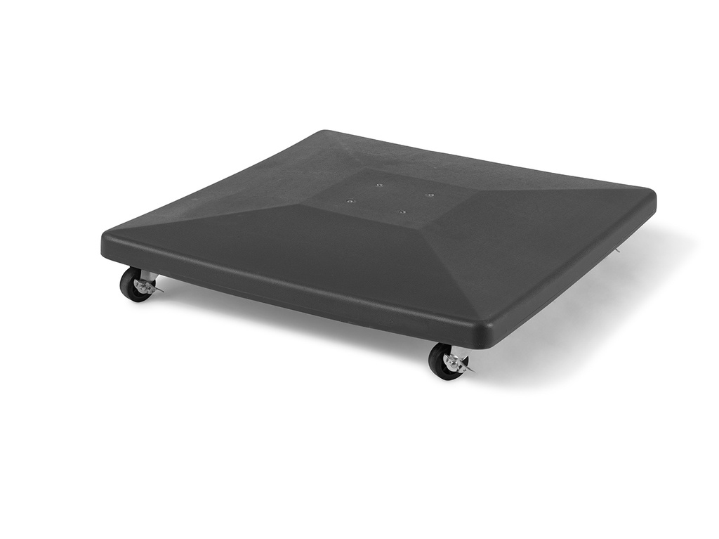 Cement free pole base 90kg wheels 80x80