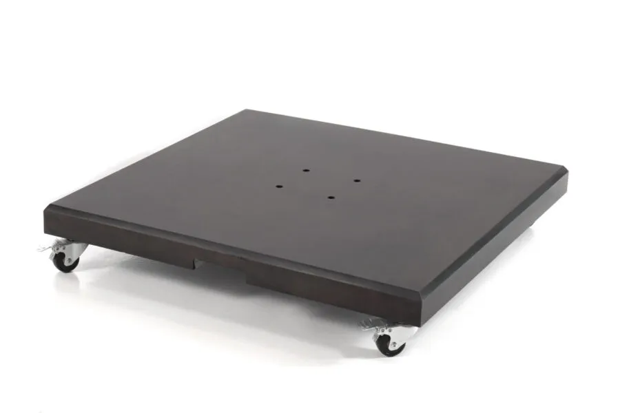 [58066] Black granite base 60kg 50x50 with tele handle whl