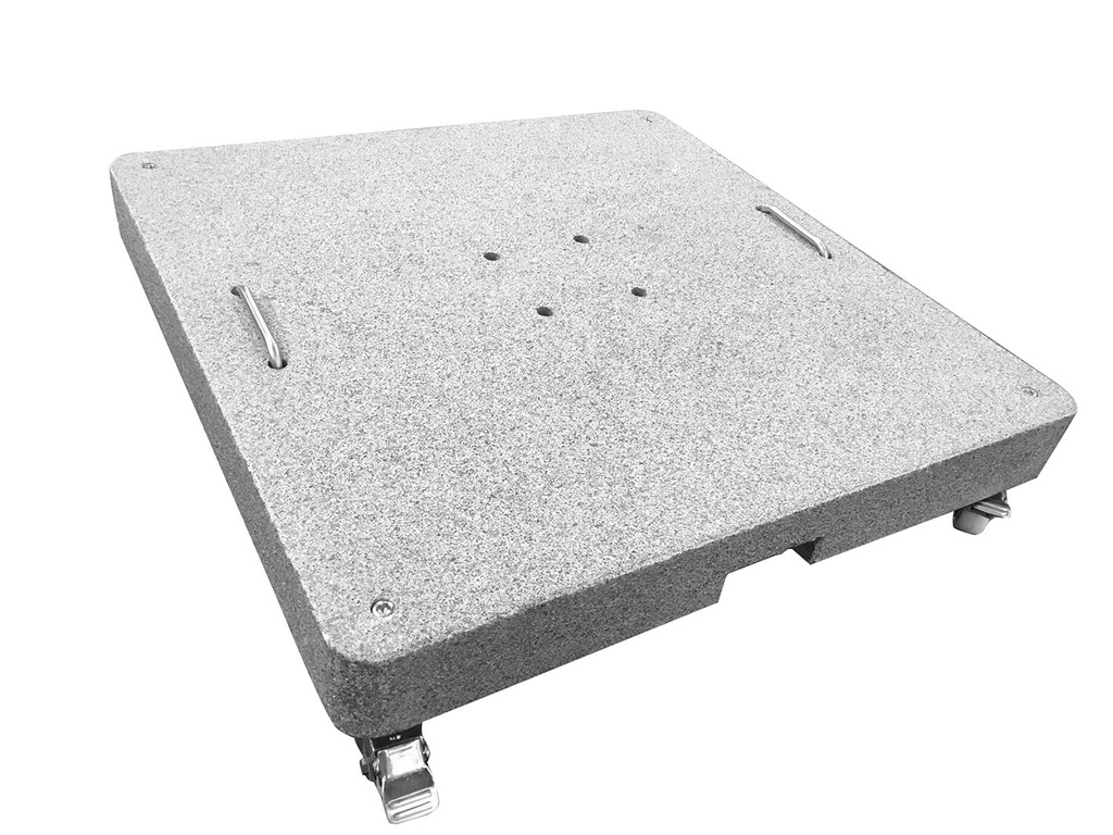 [58072] Light grey granite base 100 kg 70x70 with wheels
