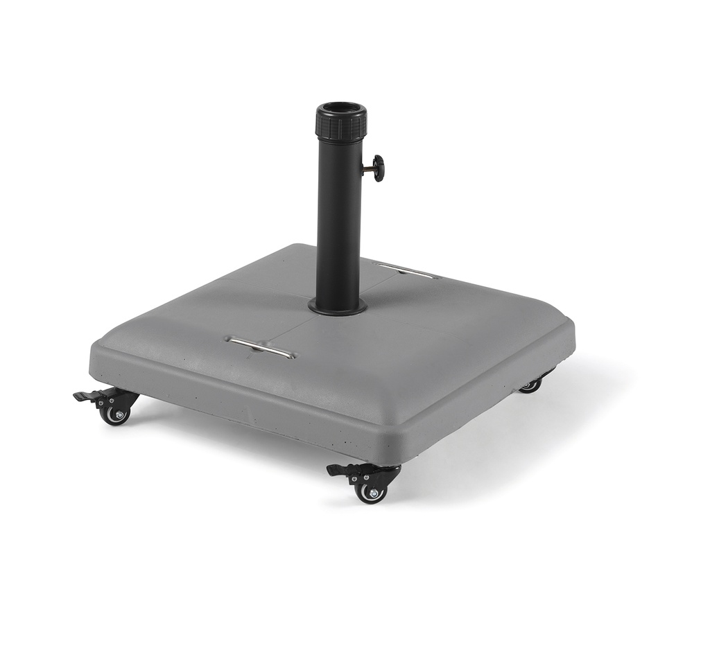 [99400] Parasolvoet beton 37 kg 50x50 wheels stnl.ste.tube