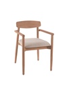Leandro dining chair teak + all weather cushion