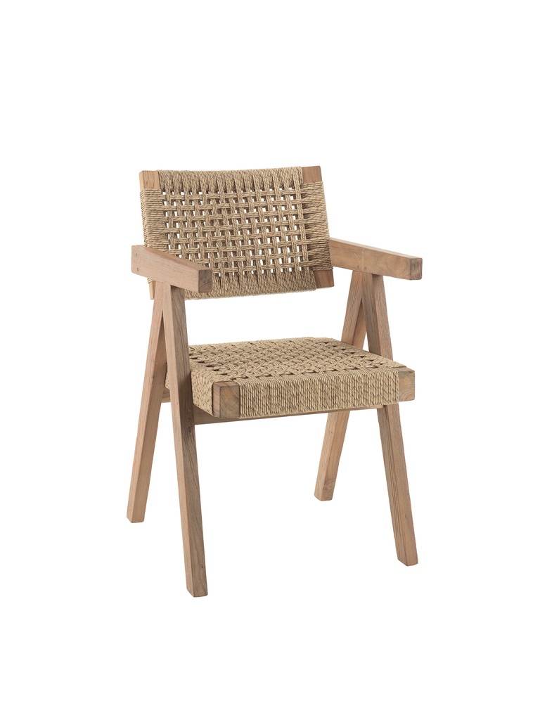 [99772] Derry design dining chair recycled teak viro wicke