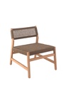 Luna lounge chair teak / wicker brown + cush