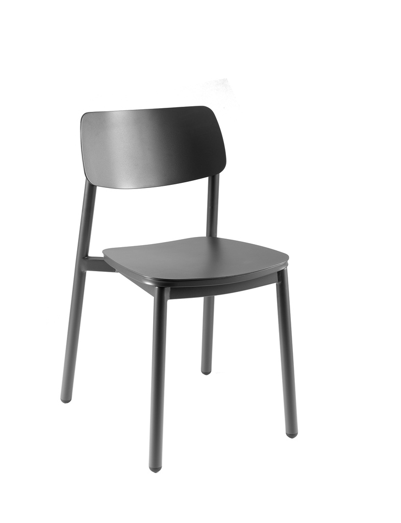 [96185] Malta alu side chair alu charcoal