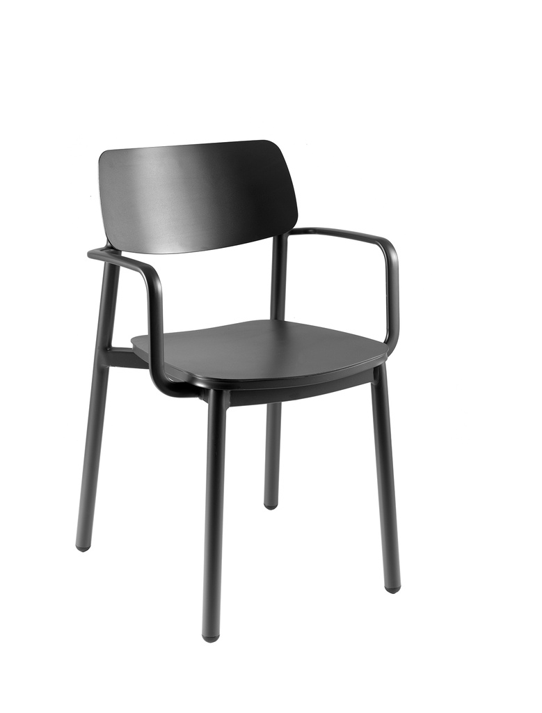 Malta alu dining chair alu charcoal