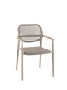 Midleton stacking chair alu sand rope beige teak a