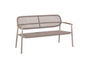 Midleton 2-seat alu sand rope beige teak arm