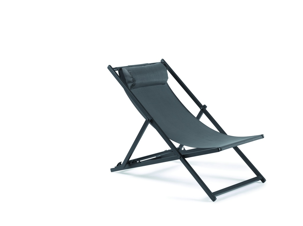 Denia transat alu charcoal textylene silver grey