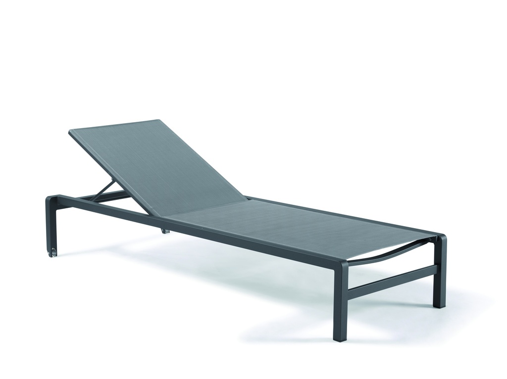 Gabana sunlounger alu charcoal mat text silver gre
