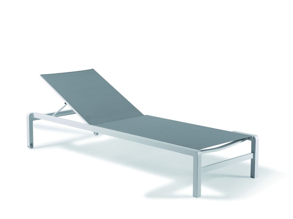 Gabana sunlounger alu white mat text light grey