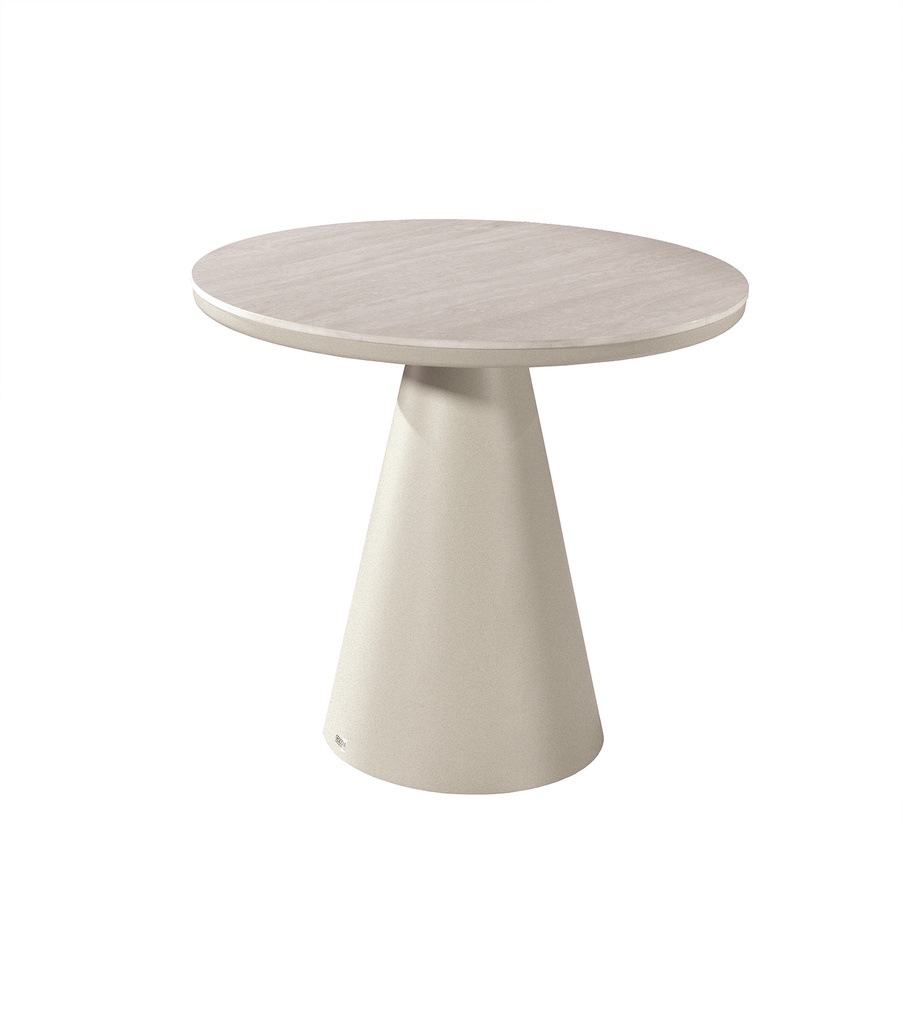 Newcastle dining table 90 cm alu sand ceramic to