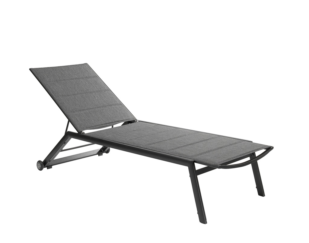 Mallorca sunlounger alu charcoal double text dark