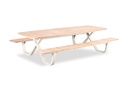 Mary picnic table 300x110 ellips alu linnen teak