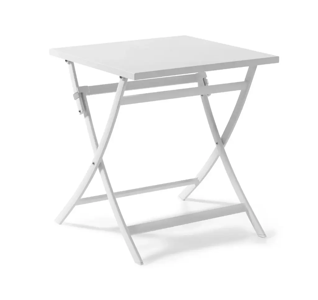 Grasse folding table 70 x 70 alu white