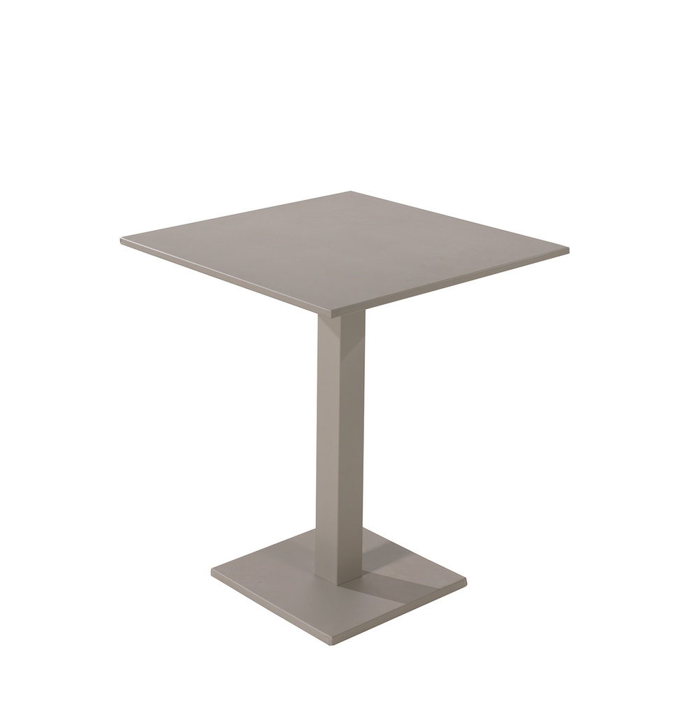 Prada dining table 70 x 70 alu linnen