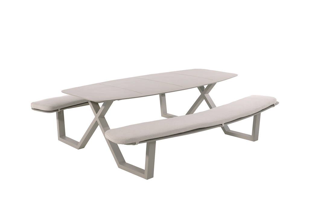 [97794] Corfu Picnic table alu linnen with cushion