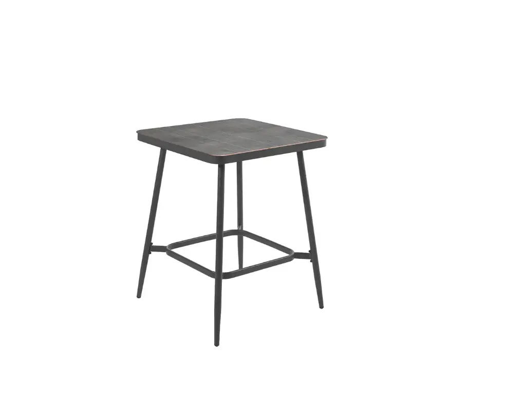 Basel dining table 90 x 90 alu charc hpl top