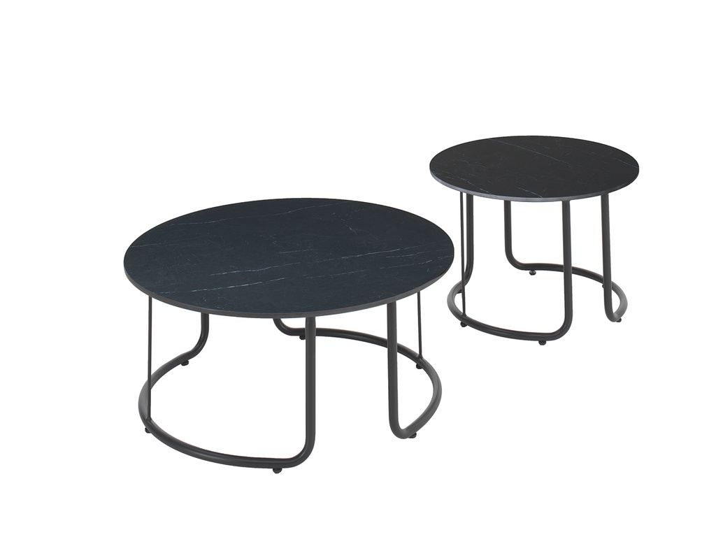 [98203] Lagos set coffee tables 66 and 81 cm alu ceramic