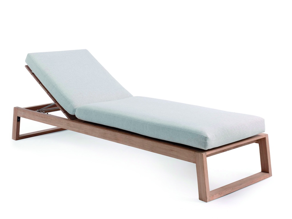 [95050] Bali sunlounger teak + cushion
