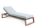 Bali sunlounger teak + cushion