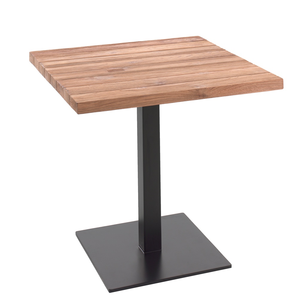 [99750] Lucie bistro square table recyc teak top 80x80