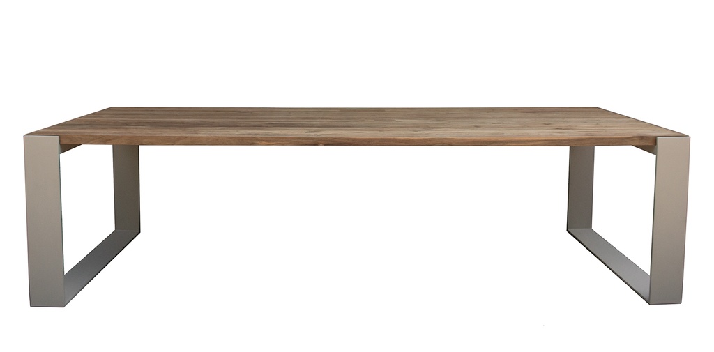 Alice table 280 x 110 recycled teak iron linnen