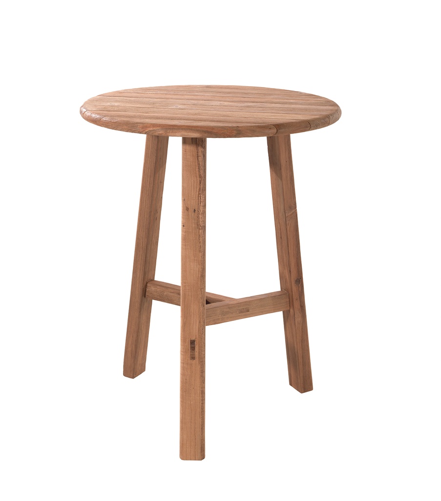 Ribero bar table 90 cm round recycled teak