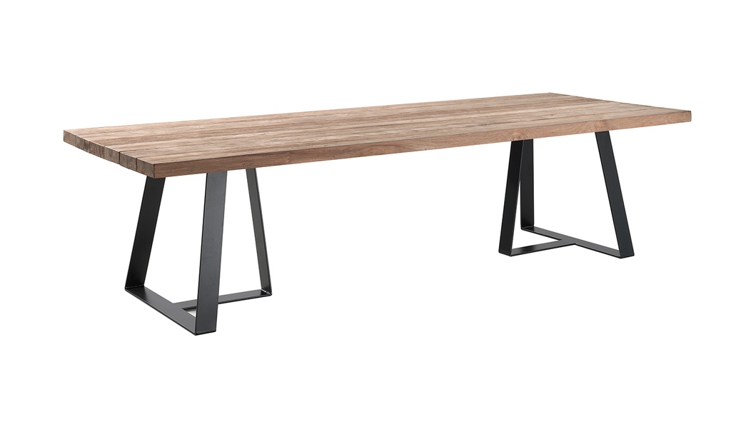 Margarite table 300 x 110 black iron frame