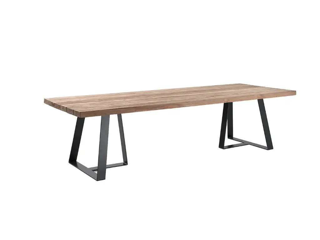 Margarite table 250 x 110 RECT steel black teak