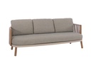 Mendoza 3-seat teak arm alu sand rope beig +cush