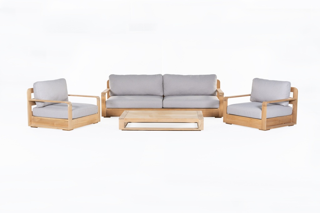 [97433] Santorini coffee table teak half moon