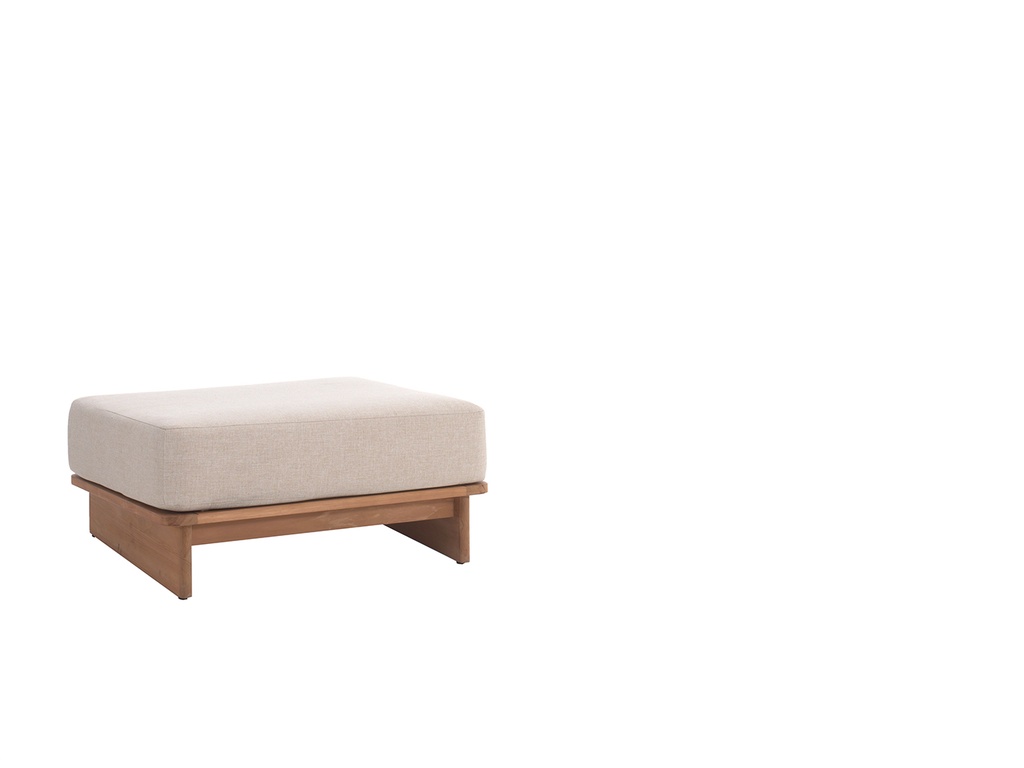 [97449] Djerba footrest 90 x 90 teak + cushion