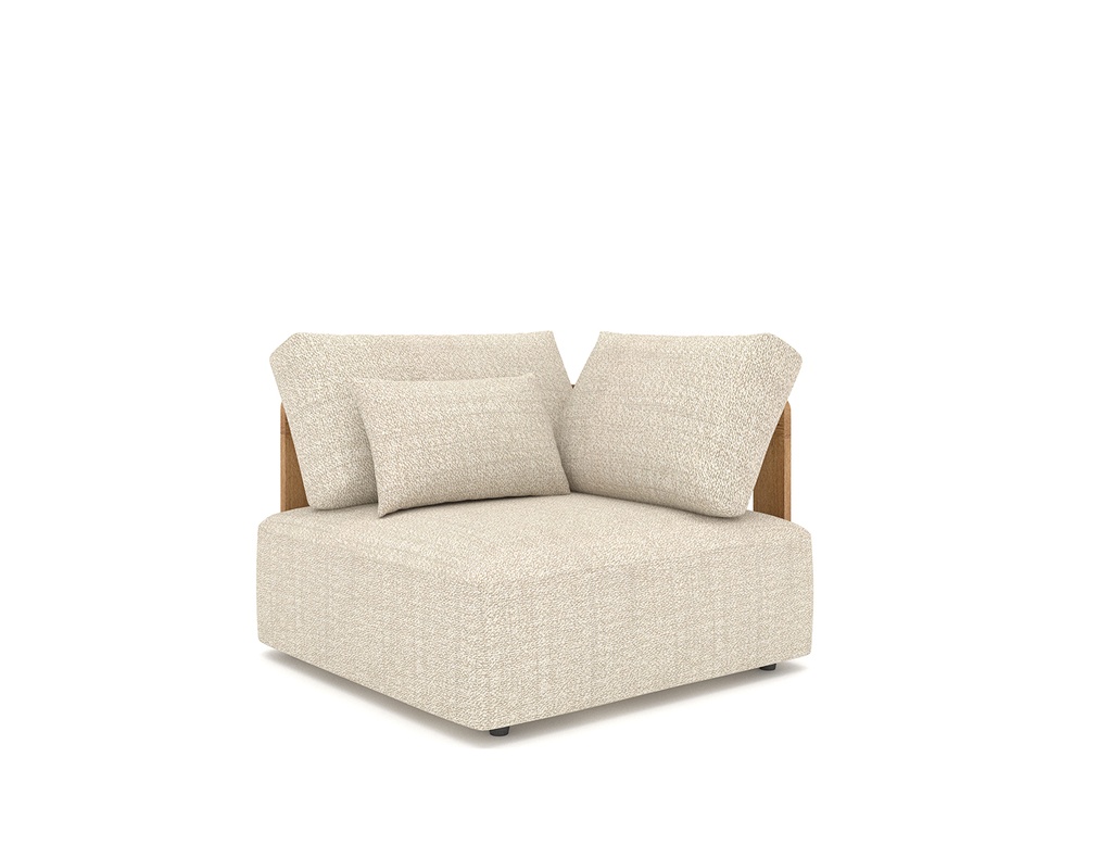 [98103] Rafa corner element teak mario siesta ecru/ taupe