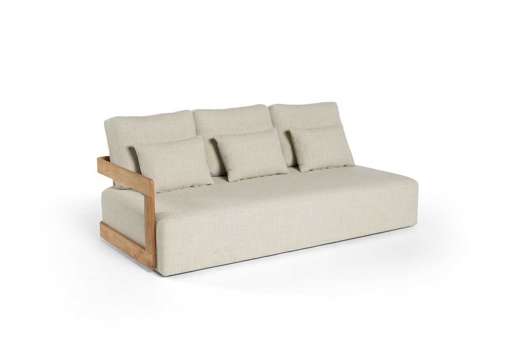 [98105] Rafa 3-seat right arm teak mario siesta ecru/taupe