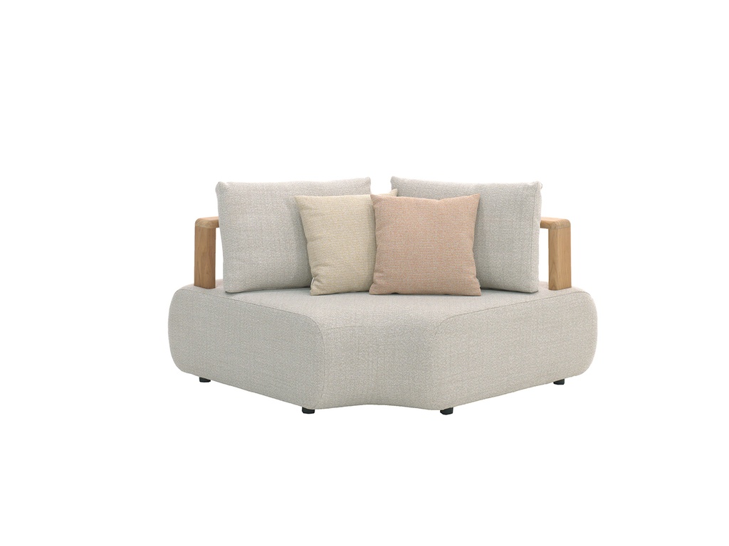 [98111] Mila corner lounge mario siesta ecru teak backrest