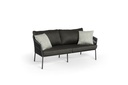 Gabon 2.5 seat alu charcoal rope dark grey + cush