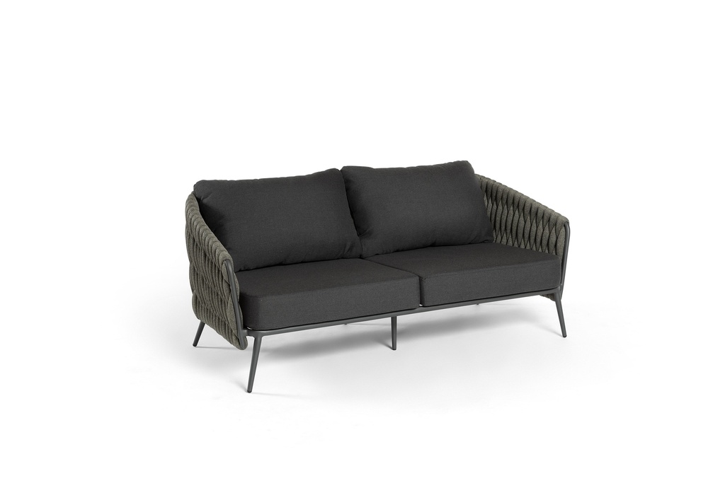 Vigo 2,5 seat alu charcoal sock 8cm cushion QDF